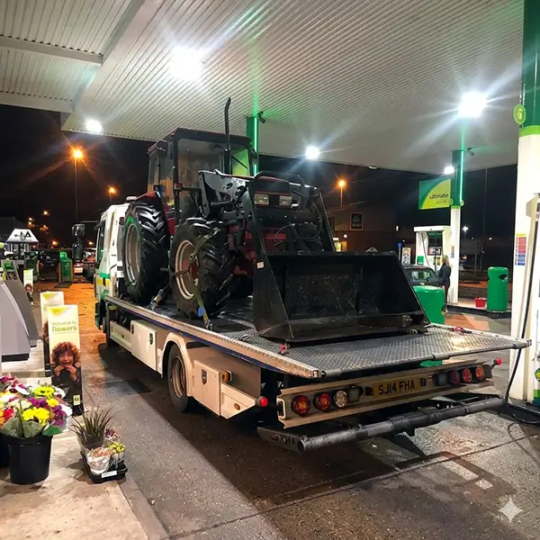 Digger and heavy equipment recovery vehicle in Barnes area